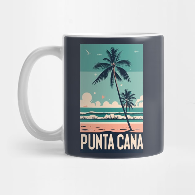 A Vintage Travel Art of Punta Cana - Dominican Republic by goodoldvintage